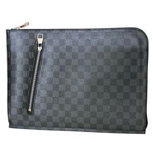 Louis Vuitton Damier Graphite Poche Document N48247 Bag Clutch Bag Second Bag